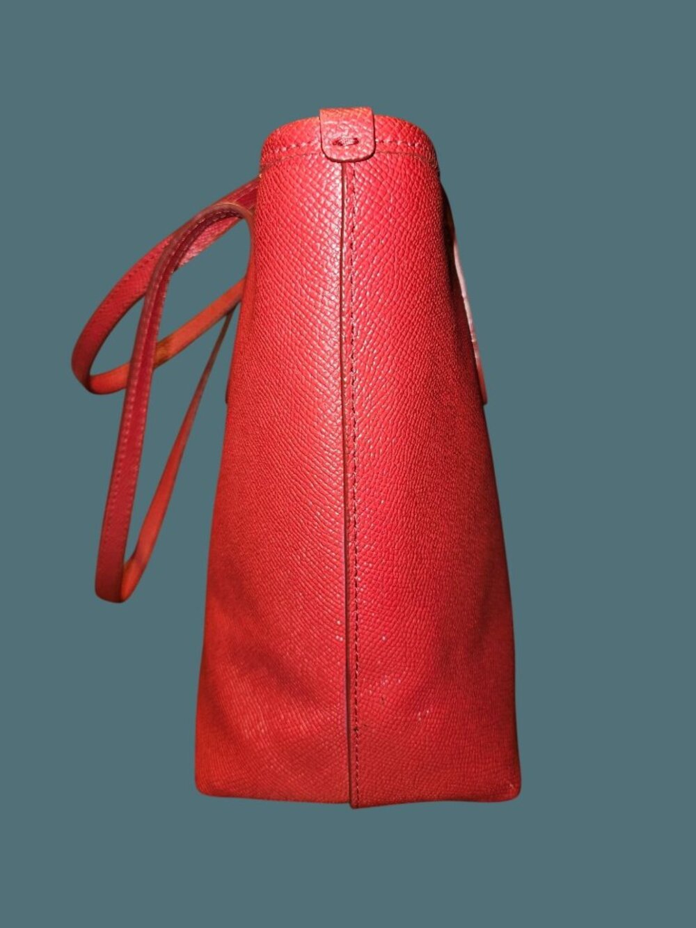 Coach Mini City Zip Tote Crossgrain Leather Red Shoulder Bag- - Picture 9 of 16